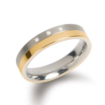 Boccia 0129-04 Ring-Titan mit Brillant