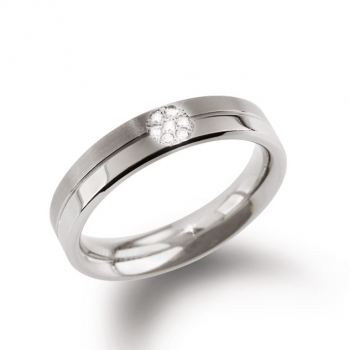 Boccia 0129-05 Ring-Titan mit Brillant