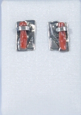 Ohrstecker aus Silber mit Koralle